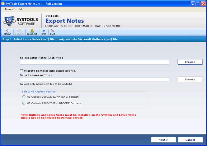 Lotus Notes Migration to Outlook 9.4